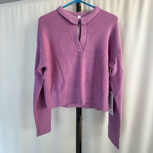 Lululemon Pink Collared Merino Wool-Blend Sweater